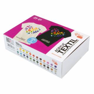 HEART ROSA TALENT Textil akril festék készlet 24x20 ml