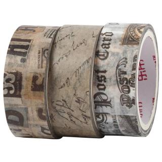 Készlet washi szalagok - levél - 3 db (maszkolószalagok)