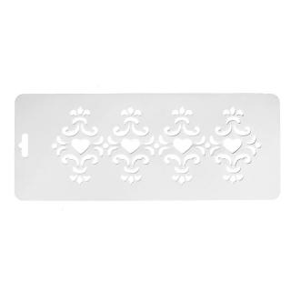 Műanyag stencil 10x25 cm - ornamentumok (stencil festéshez)