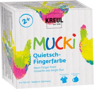 MUCKI ujjfesték készlet  | neon árnyalatok 4 x 150 ml