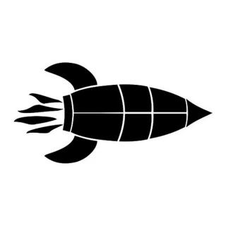Öntapadós sablon  Rocket  7 x 10 cm