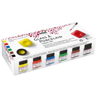 Porcelánfestékek Brillant Hobby Line / szett 6 x 20 ml    ecset ()
