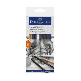 Rajzszén készlet vázlatkészítésre Faber-Castell / 7 részes szett ()