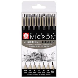 SAKURA Pigma Micron műszaki tollak   brush pen készlet/ 7-részes ()