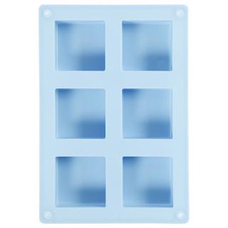 Szilikon öntőforma négyzetek - 6 db - 5 x 5 cm (szappan-,)