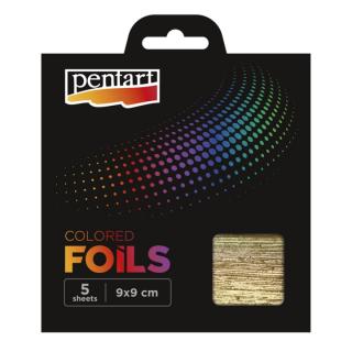 Színes fólia Pentart 5 lap - 9 x 9 cm | különböző színek