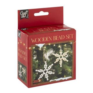 XMAS STARS fa gyöngyök készlet