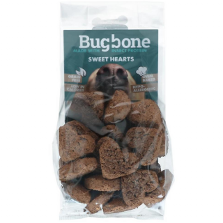 Bugbone rovarfehérjés hipoallergén kutya snack szívecskék, 180 g / 24 darab