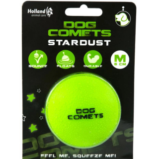 DOG-COMETS Stardust 100% természetes gumi labda, 6 cm (M), Zöld