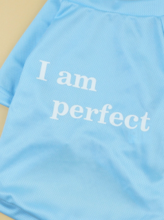 "I am perfect" kutyaruha, kék, 3XL-es