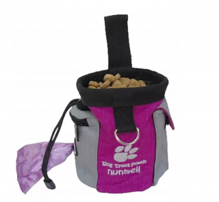 Jutalomfalattartó tasak/ Dog treat pouch / Snack bag, pink