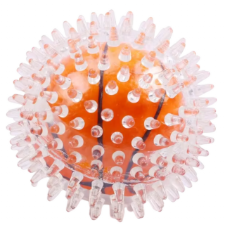 Kiharaphatatlan, fogtisztító, tüskés labda kutyáknak, 9 cm, kosárlabda