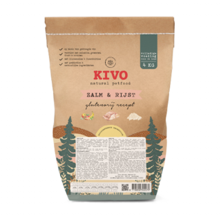 KIVO – Hidegen sajtolt Gabonamentes Száraztáp – Lazac  Rizs 4kg