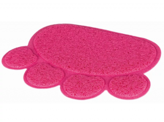 Mancs alakú gumiszőnyeg etetőtál alátét, rózsaszín