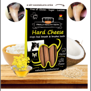QCHEFS Hard Cheese természetes fogtisztító rágórúd a kellemetlen szájszag és fogkő ellen – kemény