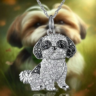 Shih-Tzu mintás nyaklánc