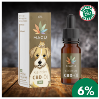 Teljes spektrumú CBD olaj kutyáknak 30 kg alatt, 6%, BIO, Magu CBD, 10 ml