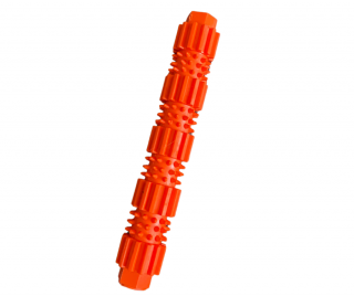 Természetes gumibot fogtisztító kutyajáték, 22 cm, narancssárga