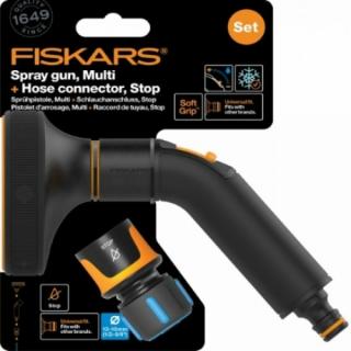 Fiskars Comfort 5 funkciós öntözőfej + gyorscsatlakozó 13mm ( 1/2") Stop