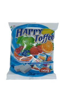 Happy Toffee vegyes gyümölcsízű rágócukorka 125g