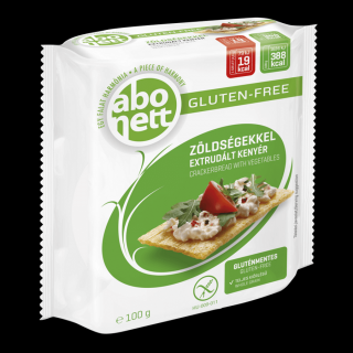 Abonett Gluténmentes extrudált kenyér, zöldségekkel 100 g