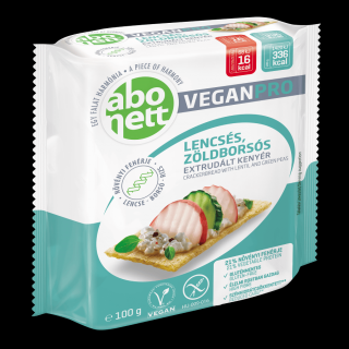 Abonett VeganPro extrudált kenyér lencsés-zöldborsós 100 g