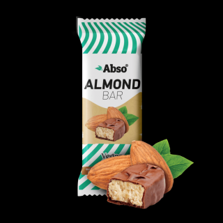 Abso Almond bar - Mandulás szelet étcsokoládé bevonattal 35 g