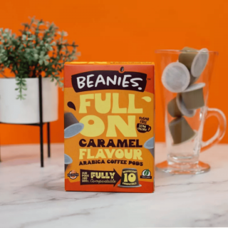 Beanies Pods karamellás kávékapszula nespresso kompatibilis, 10 db