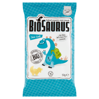 Biosaurus Kukoricás snack, tengeri sós "BioSaurus Junior" 50 g