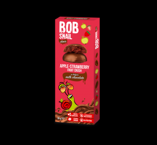 Bob Snail Gyümölcs snack tejcsokoládé alma-eper 30 g