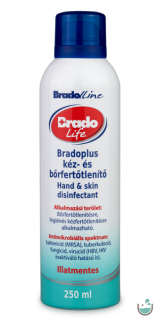 BradoLife Kéz- és bőrfertőtlenítő aeroszol 250 ml