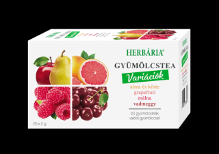 Herbária Alma-körte, grapefruit, málna, vadmeggy variáció filteres gyümölcstea