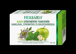 Herbária Almás gyógynövény teakeverék kamillával, citromfűvel és golgotavirággal