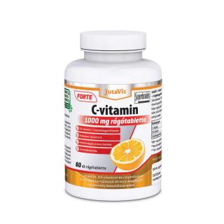 JutaVit C-vitamin 1000mg Forte rágótabletta+D3+csipkeb.kivonat - 60 db (narancs)