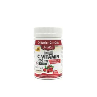 JutaVit C-vitamin 1000mg retard + csipkeb.kiv. +D3+Cink vitamin - 45 db