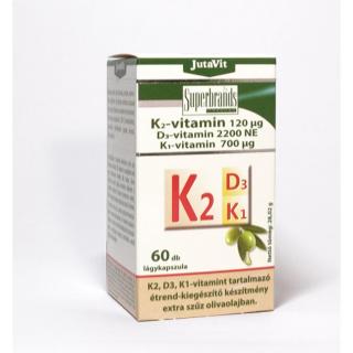 JutaVit K2 120 µg+D3 2200 NE+ K1 700 µg vitamin - 60 db