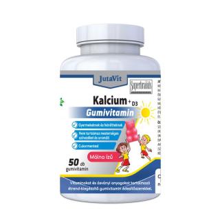 JutaVit Kalcium+D3 Gumivitamin Málna ízű - 50 db