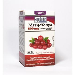 JutaVit Tőzegáfonya 800mg+Aranyv.kivonat tabletta - 60 db