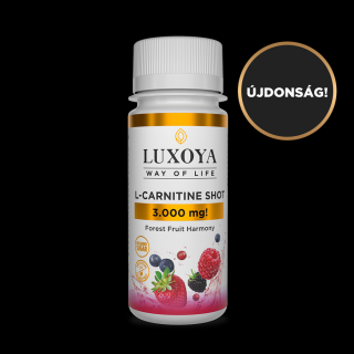 LUXOYA L-CARNITINE SHOT 3.000 mg FOLYÉKONY L-KARNITIN 60 ml, Erdei gyümölcs ízű