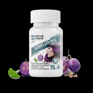 Natur Tanya® Szerves Szőlőmag és Ginkgo biloba 70 db