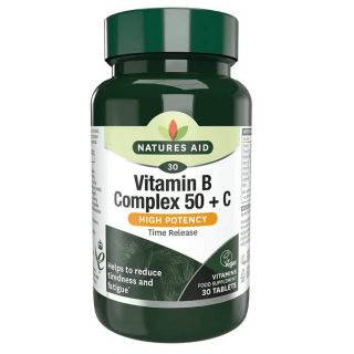 Natures Aid B-50 Complex+C vitamin tabletta 30 db
