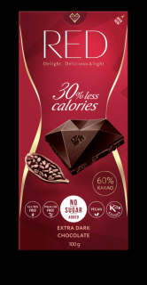 RED Delight Étcsokoládé 60%-os kakaótartalommal édesítőszerekkel 100 g