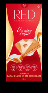 RED Delight Karamellizált fehér csokoládé édesítőszerekkel 85 g