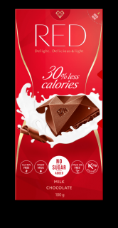 RED Delight Tejcsokoládé édesítőszerekkel 100 g