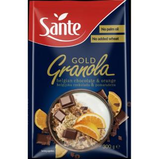 Sante Granola Gold  csokoládés - narancsos ropogós müzli 300 g