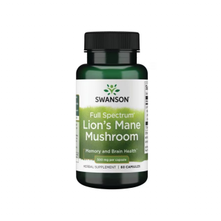 Swanson Lion's Mane Mushrom (Süngomba) 500 mg - 60 db