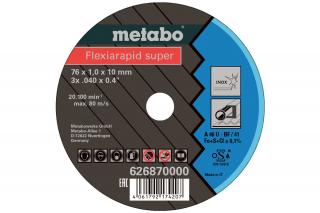 Metabo vágótárcsa 76x1,0x10,0 FLEXIARAPID SUPER INOX TF 41 (5db)