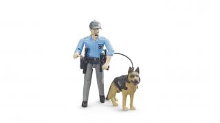 Rendőr figura kutyával