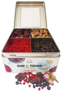 Gin Tonic Botanicals fém dobozban, osztott (hibiszkusz-rózsabors-boróka-bimbó) - 207 gr