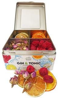 Gin Tonic Botanicals fém dobozban, osztott (lime-narancs-bimbó-málna) - 91 gr